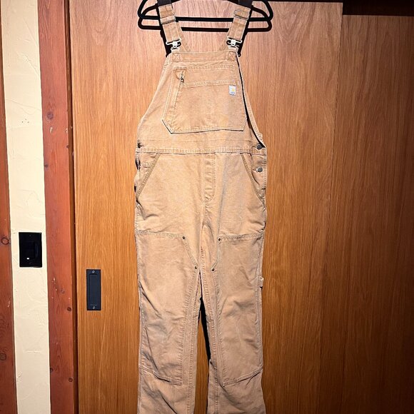 Carhartt Weathered Duck Wildwood Unlined Bib Overalls - Women's, size large - Picture 5 of 12